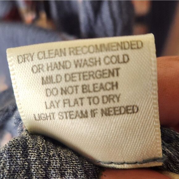 Lovestitch M Gray Lead Floral Print  Peasant Boho Lngslvs Women's Top Blouse - Picture 5 of 7